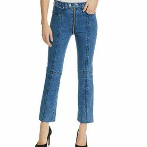 NWT Rag & Bone 90s inspo Blue Bain Iver Cropped Boot Cut Blue Jeans Size 23 $295